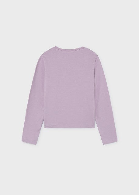 Camiseta m/l basica Lila