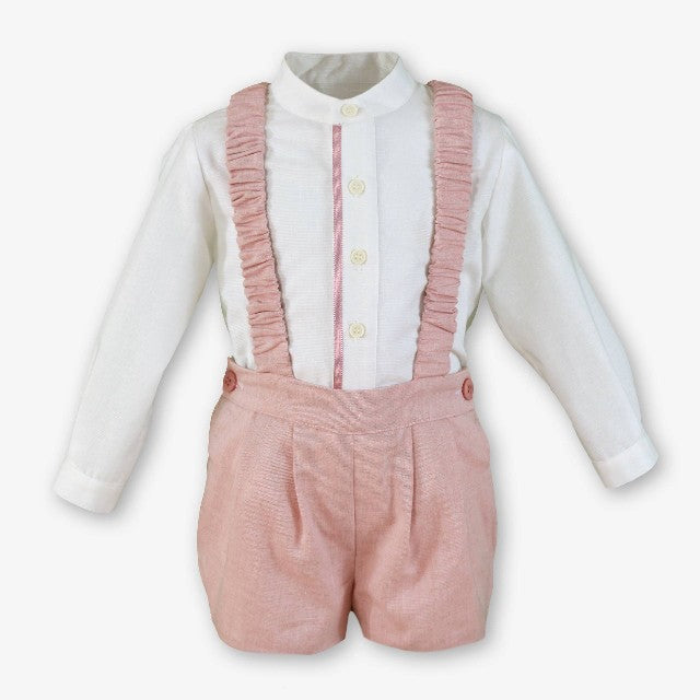 CAMISA ML-PANT.CORTO BEBE NIÑO ROSA
