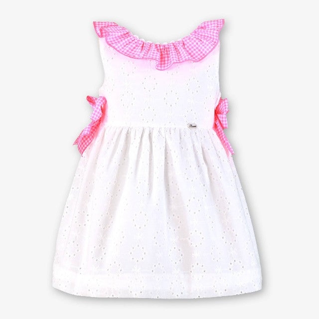 VESTIDO INFANTIL BLANCO-ROSA