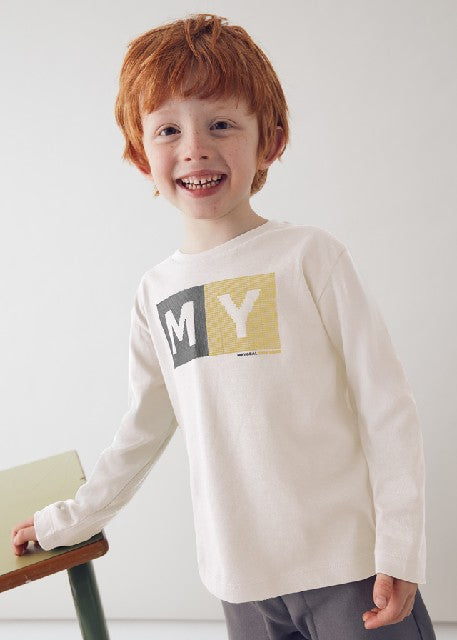 Camiseta m/l basica           Nata
