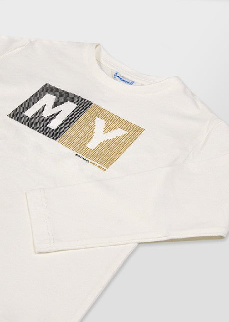 Camiseta m/l basica           Nata