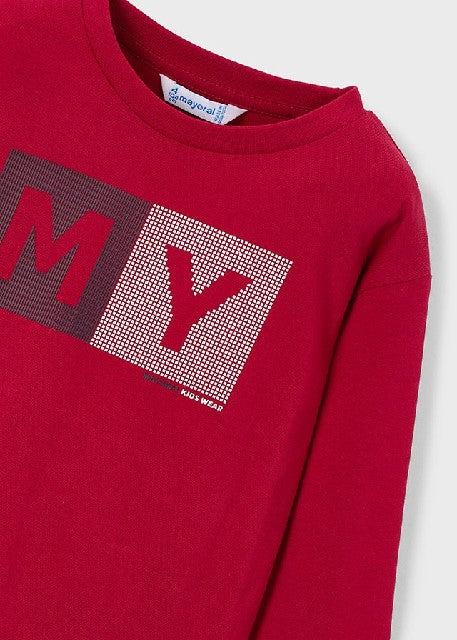 Camiseta m/l basica           Rojo