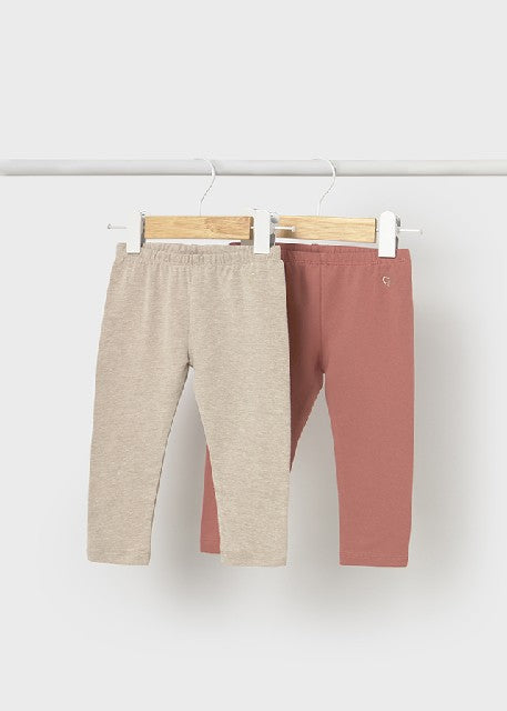 Set 2 leggings basicos        Arcilla