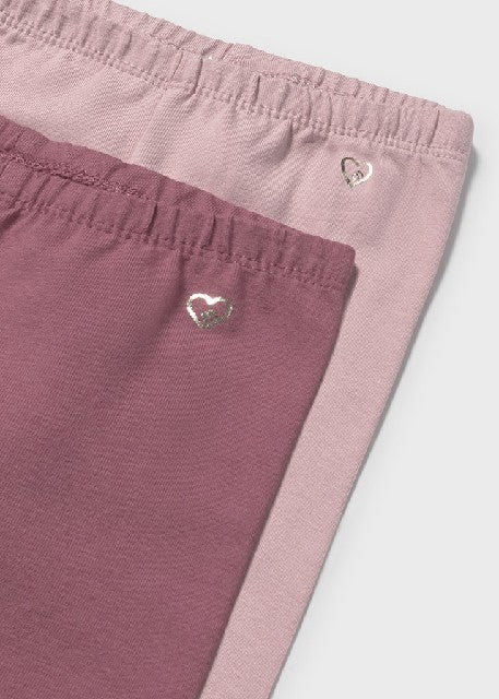 Set 2 leggings basicos        Rosado