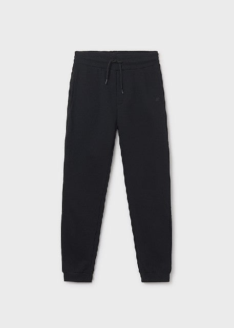 Pantalon felpa basico puños   Negro