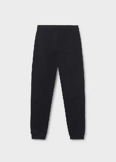 Pantalon felpa basico puños   Negro