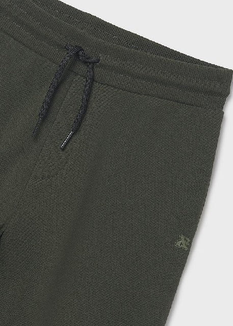 Pantalon felpa basico puños   Oliva