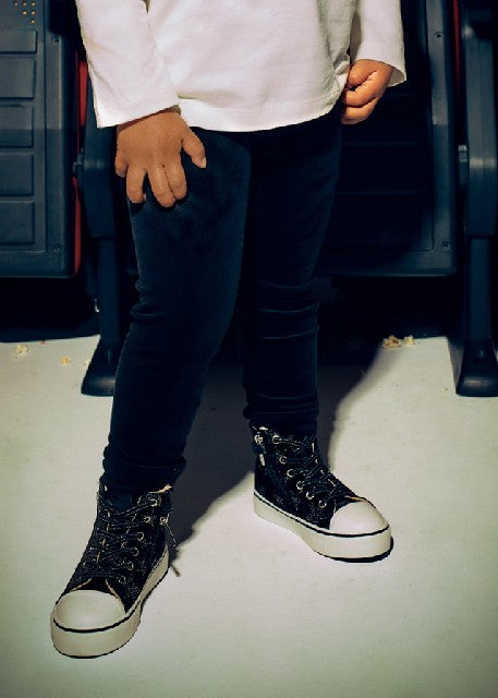 Leggings terciopelo basico    Negro