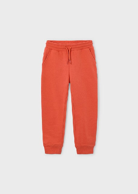 Pantalon felpa basico puños   Naranja