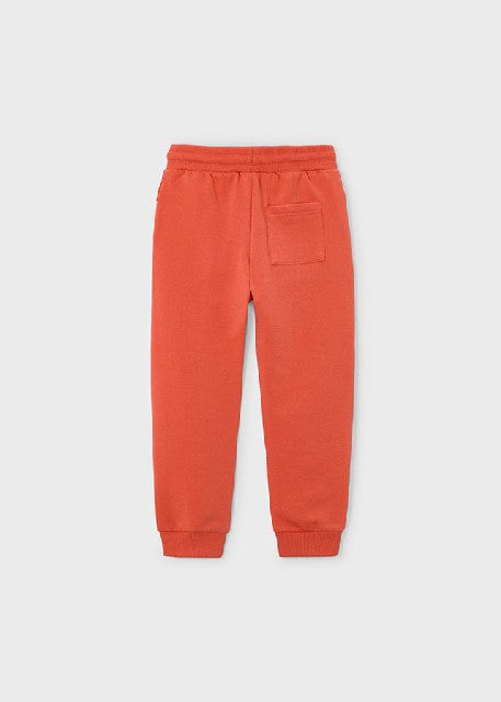Pantalon felpa basico puños   Naranja