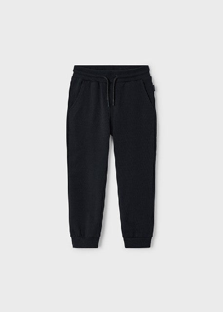 Pantalon felpa basico puños   Negro