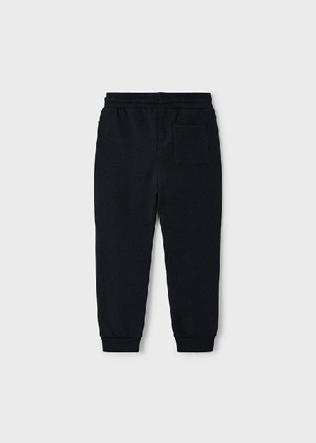 Pantalon felpa basico puños   Negro