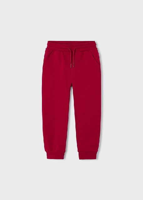 Pantalon felpa basico puños   Rojo