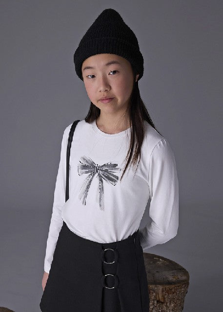 Camiseta m/l basica           Nata-negro