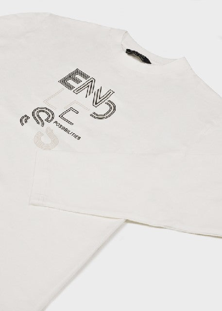 Camiseta m/l basica           Nata