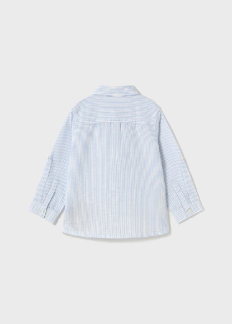 Camisa m/l lino c/camisero