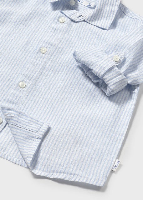 Camisa m/l lino c/camisero