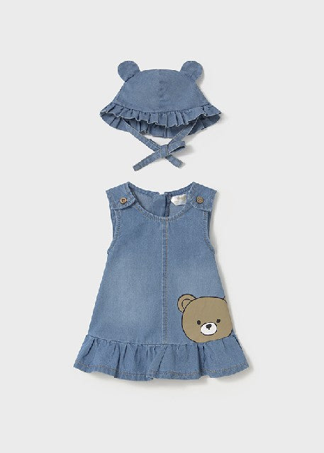 Vestido y gorro denim