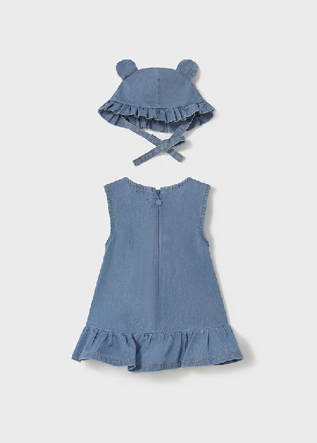 Vestido y gorro denim