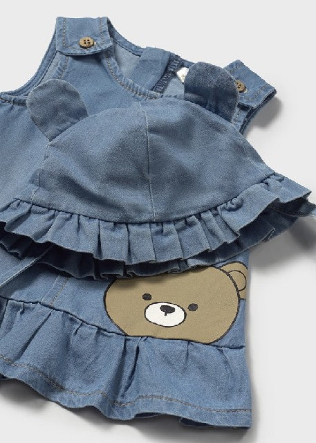 Vestido y gorro denim