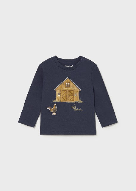 Camiseta m/l =play= granja    Azul