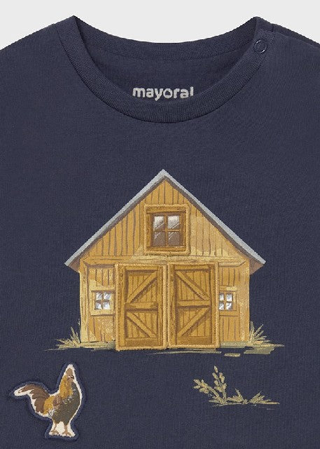 Camiseta m/l =play= granja    Azul