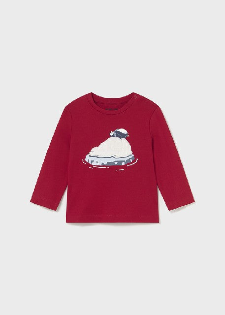 Camiseta m/l aplique          Rojo