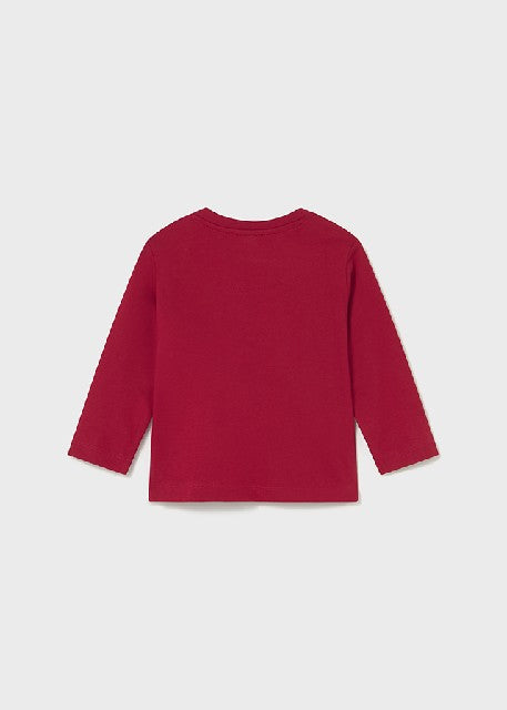 Camiseta m/l aplique          Rojo