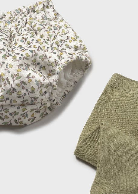 Conj. short y leotardo tricot Aceituna