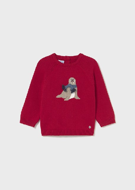Jersey intarsia animal        Rojo