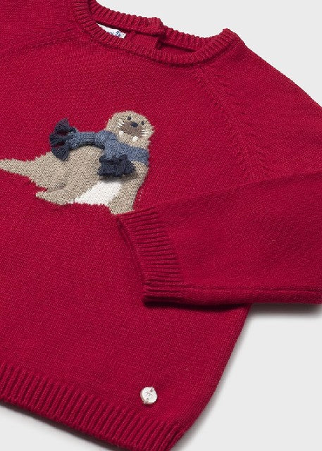 Jersey intarsia animal        Rojo