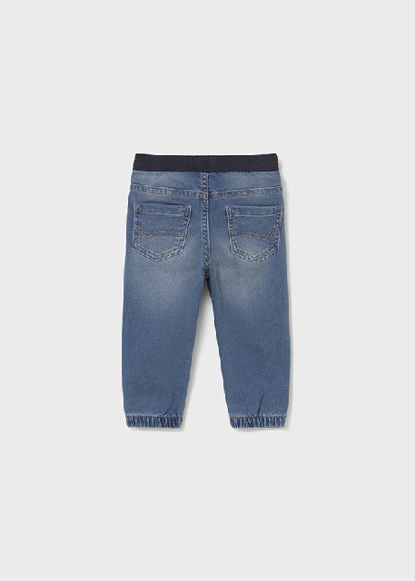 Pantalon soft denim jogger    Medio