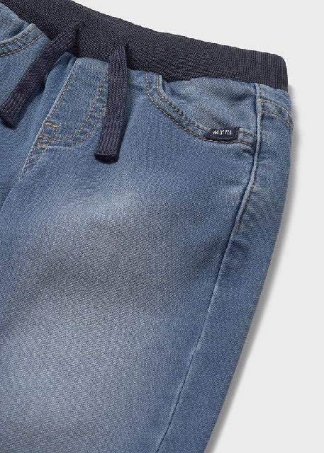 Pantalon soft denim jogger    Medio