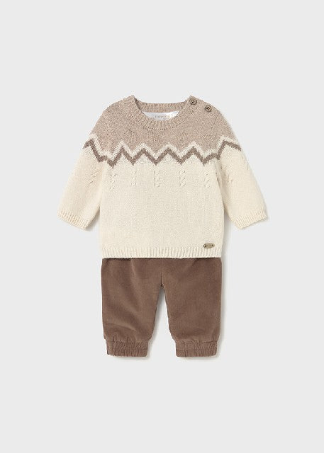 Conj. pantalon largo y jersey Cacao