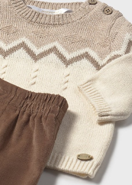 Conj. pantalon largo y jersey Cacao