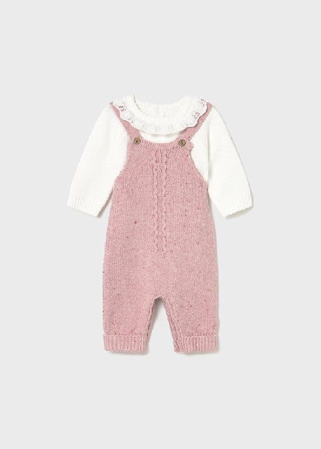 Conj. peto y jersey tricot    Orquidea