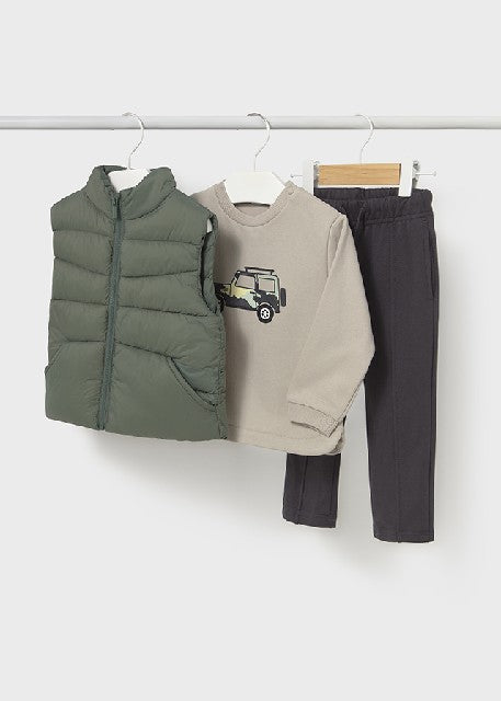 Conj. pant. pullover chaleco  Abeto