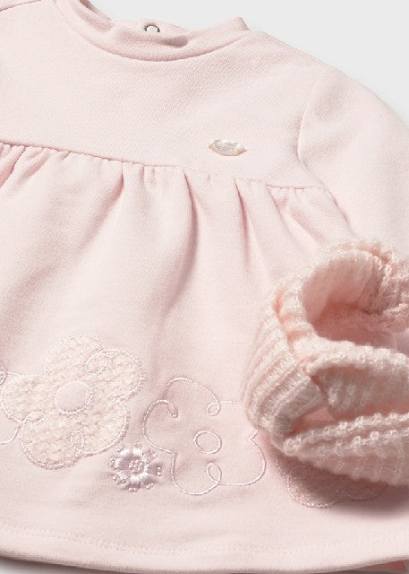 Vestido felpa y diadema       Rosa