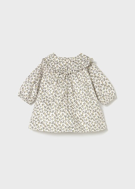 Vestido terciopelo estampado  Aceituna