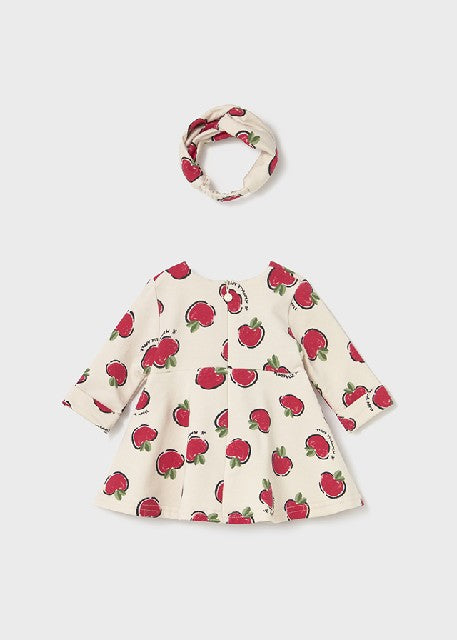 Vestido felpa estampado       Guinda