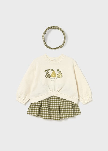 Conj. falda con diadema       Laurel