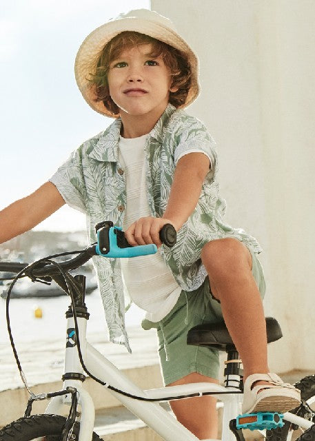 Camisa m/c gasa estampada