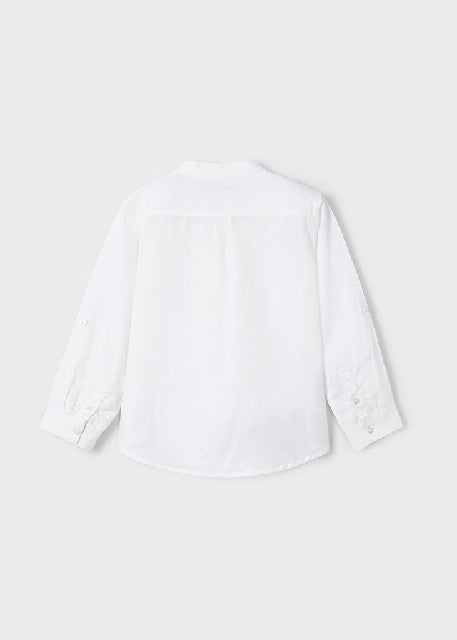 Camisa m/l cuello mao lino