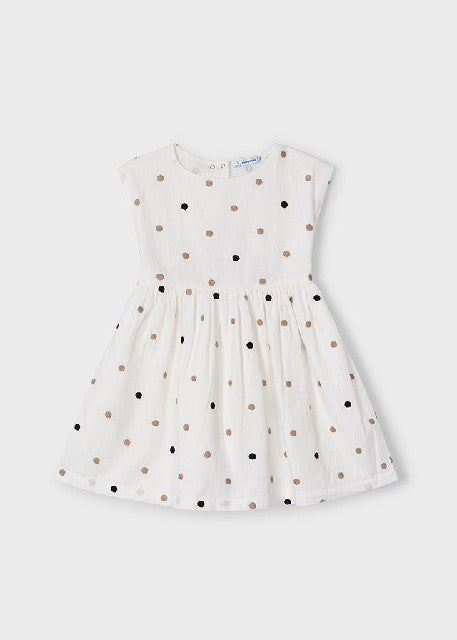 Vestido topos bordados