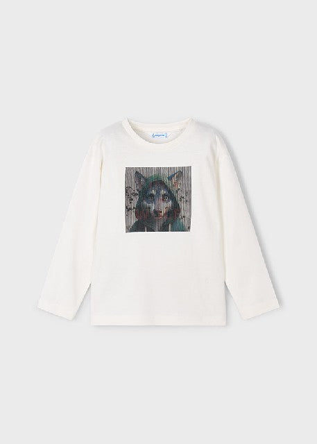 Camiseta m/l lenticular hd    Nata