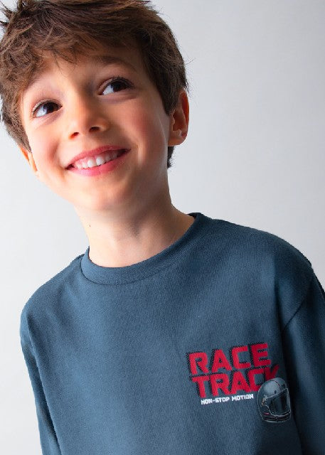 Camiseta m/l =race track=     Acero