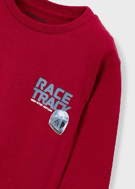 Camiseta m/l =race track=     Rojo