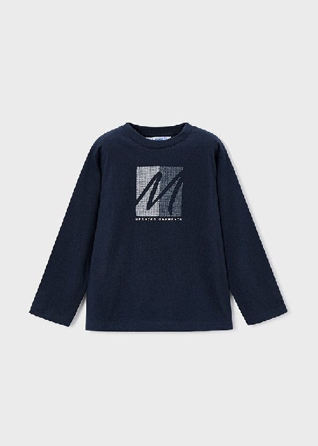 Camiseta m/l aplique          Marino