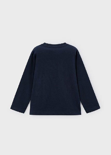 Camiseta m/l aplique          Marino