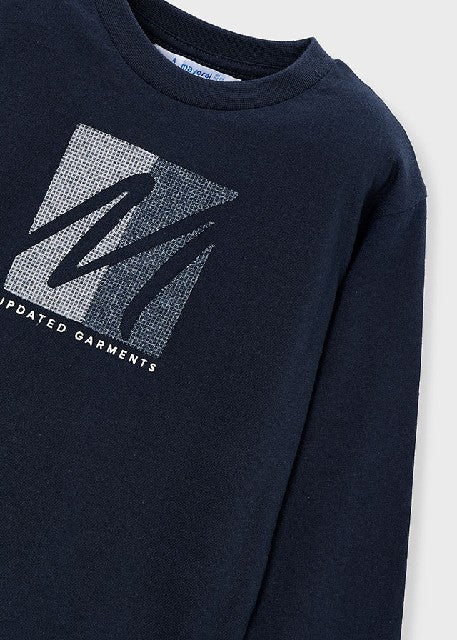 Camiseta m/l aplique          Marino